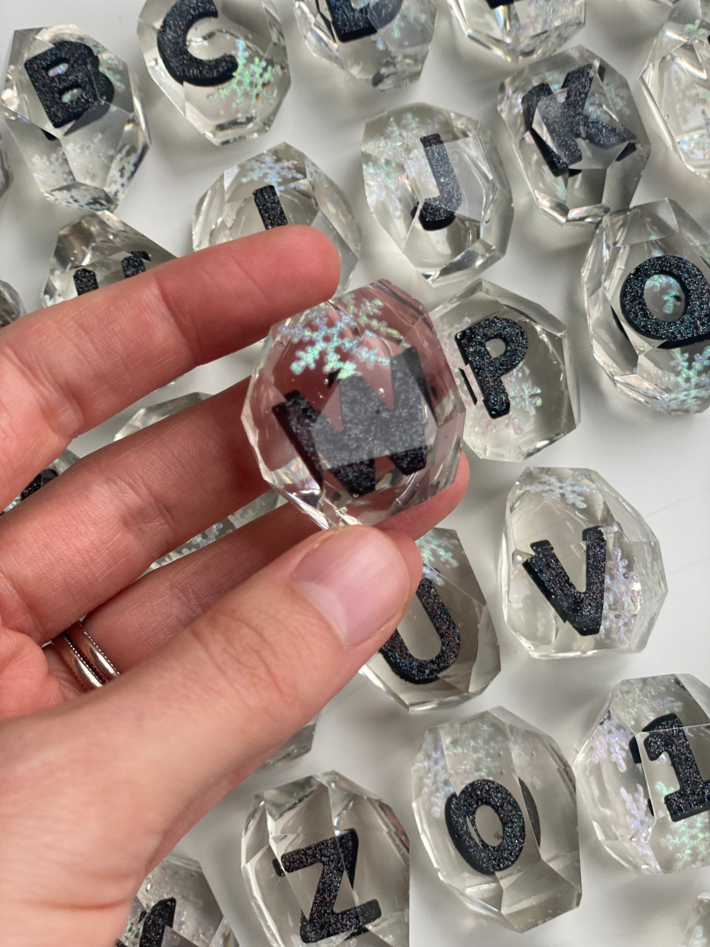 Snowflake Alphabet Gemstones