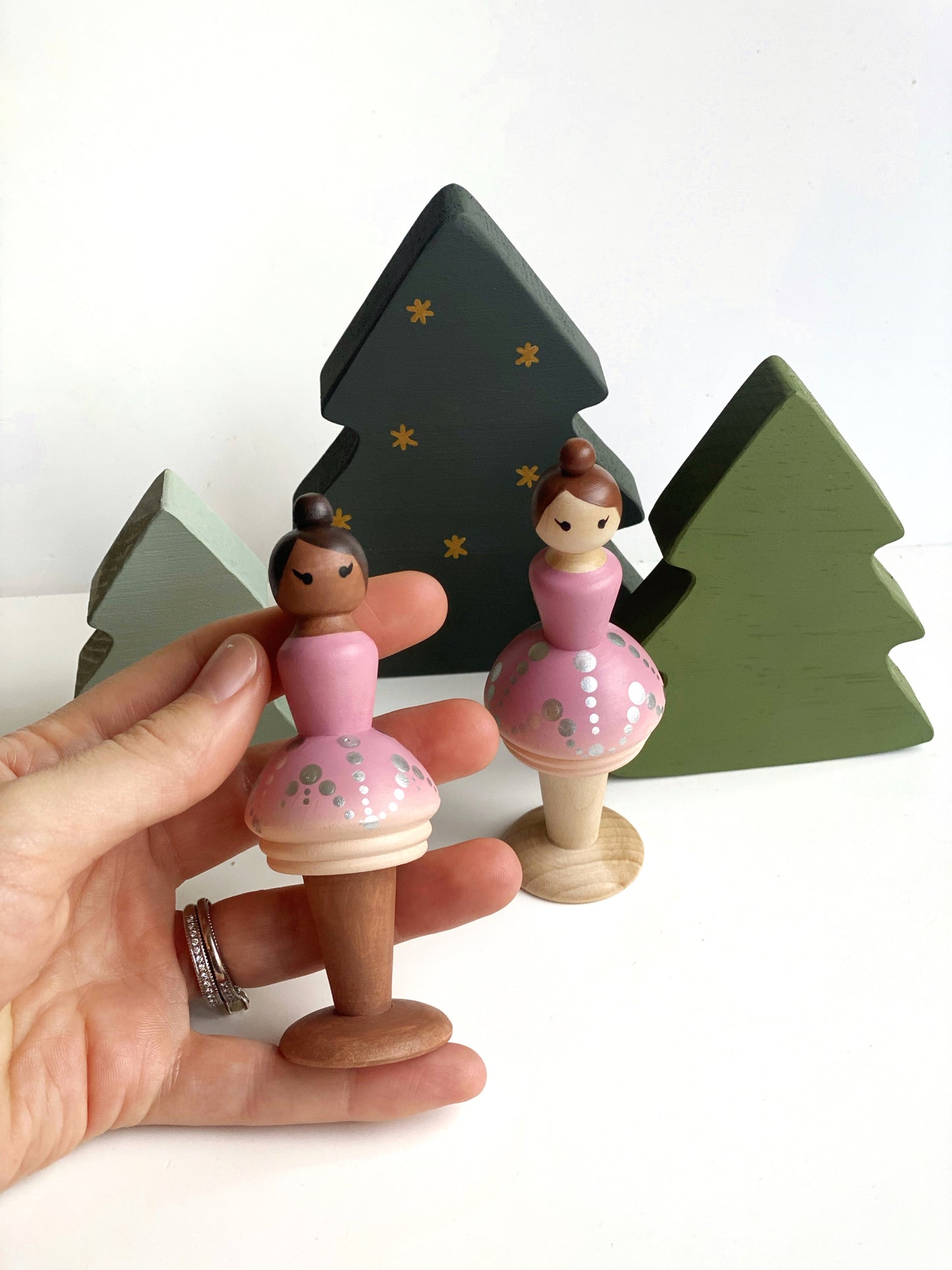 Sugar Plum Fairy Ballerina Wood Doll