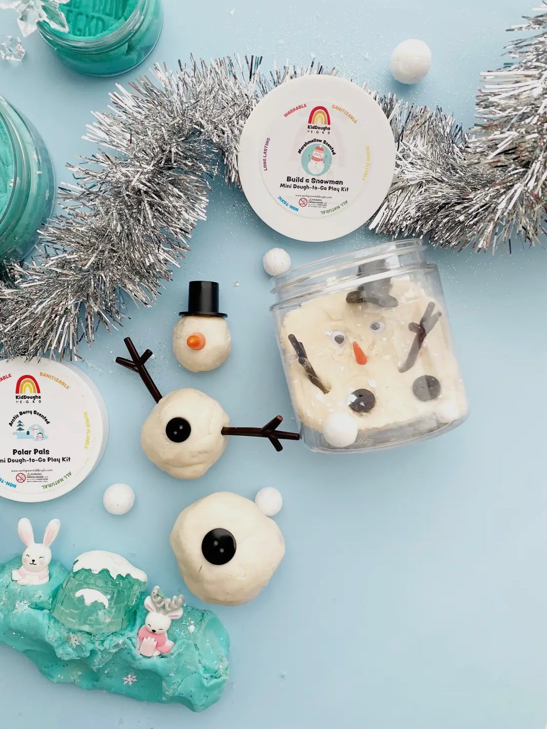 Snowman Mini Dough To Go