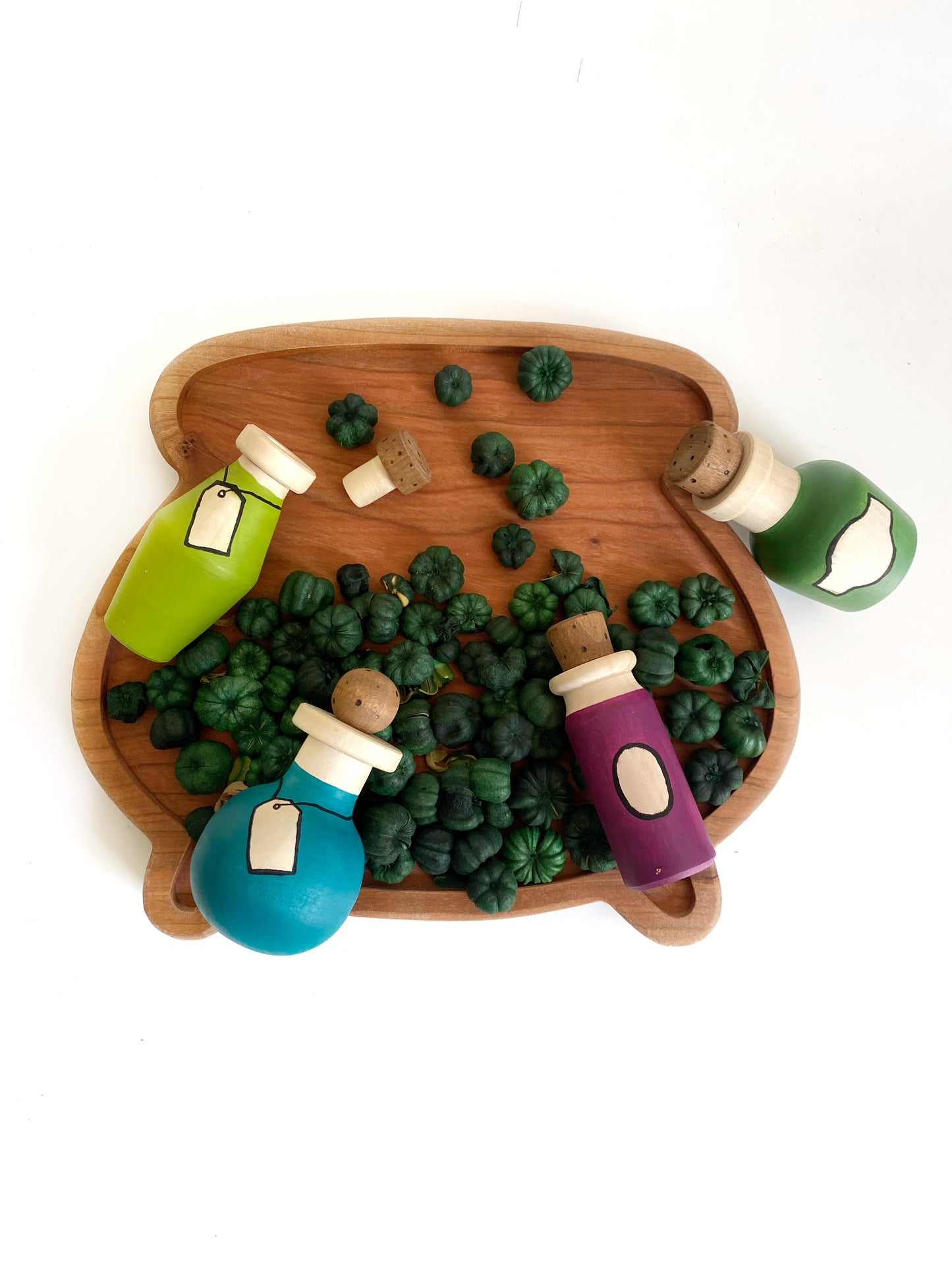 Mini Wood Potion Bottles