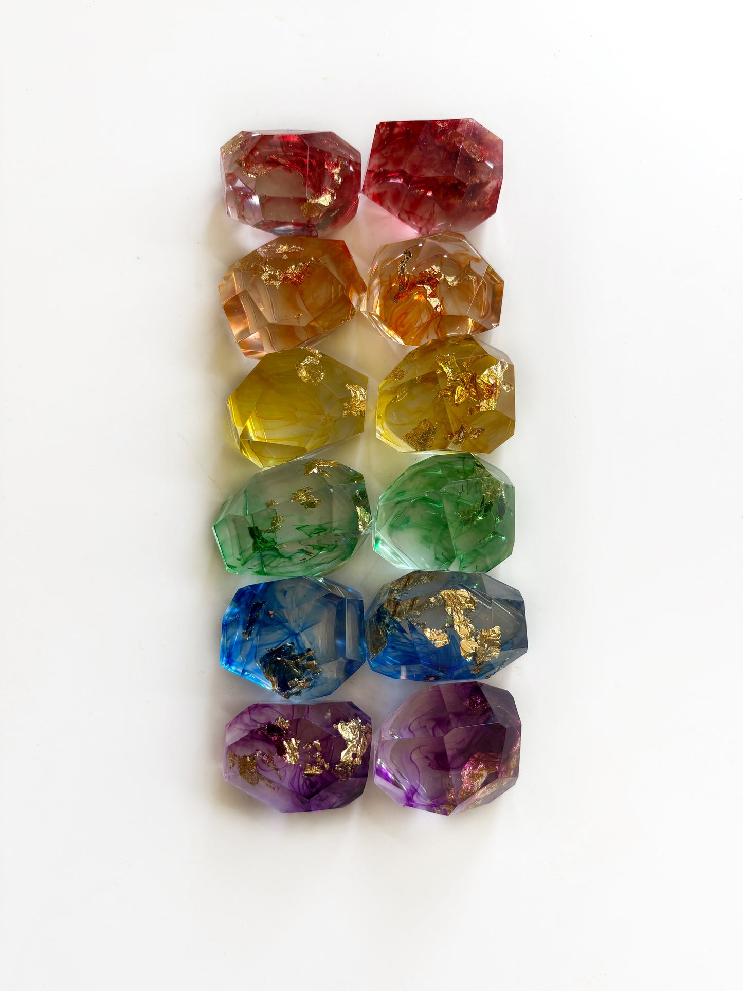 Rainbow Resin Gemstones