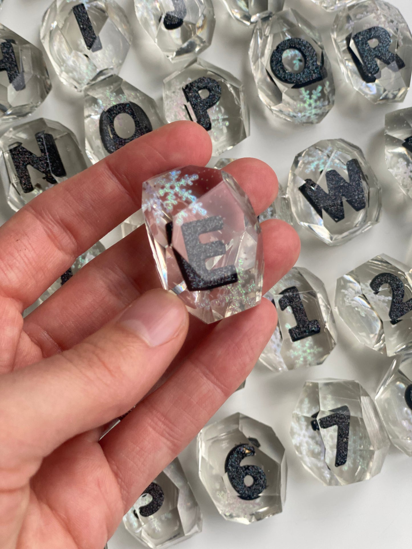 Snowflake Alphabet Gemstones