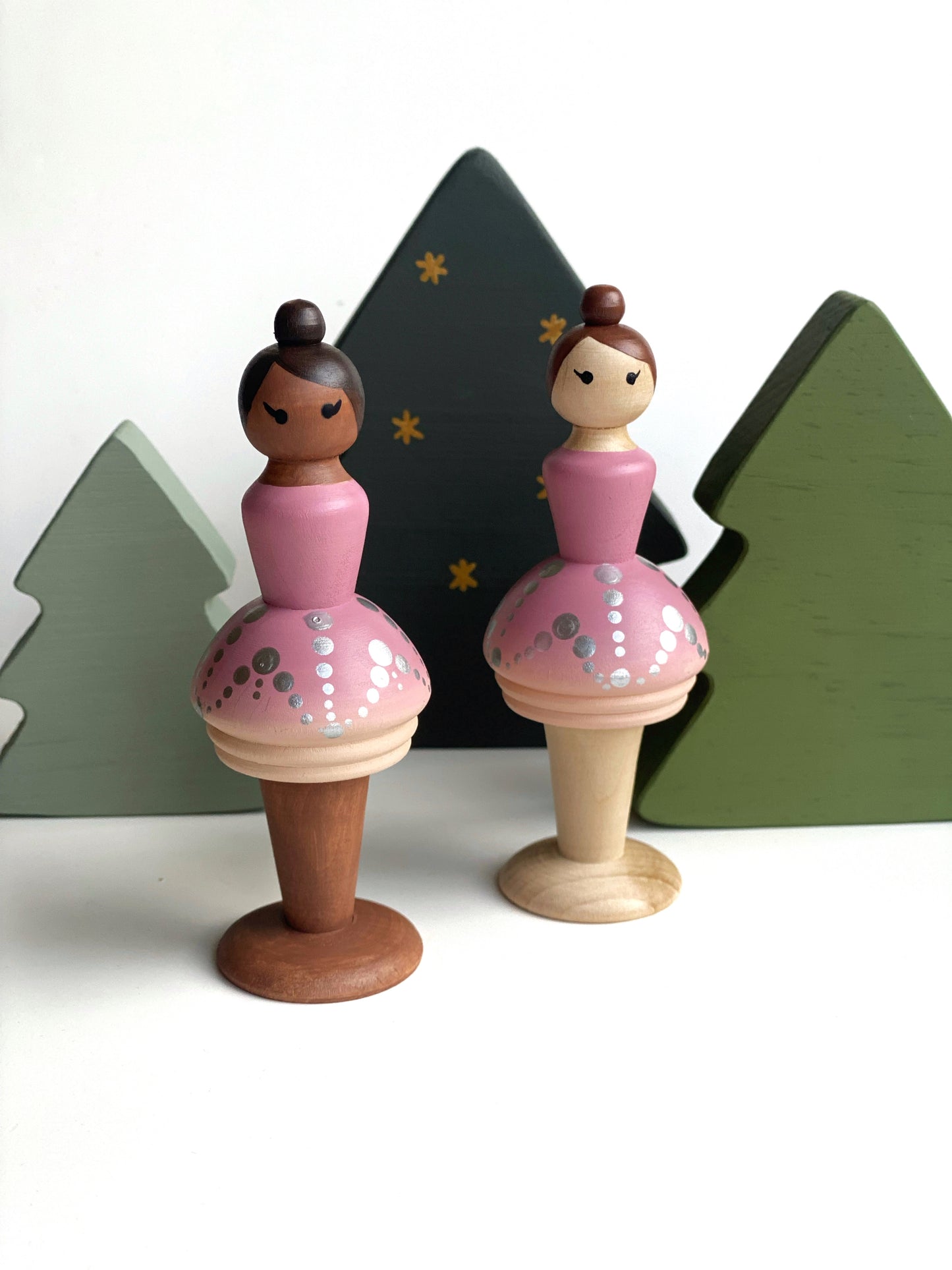 Sugar Plum Fairy Ballerina Wood Doll