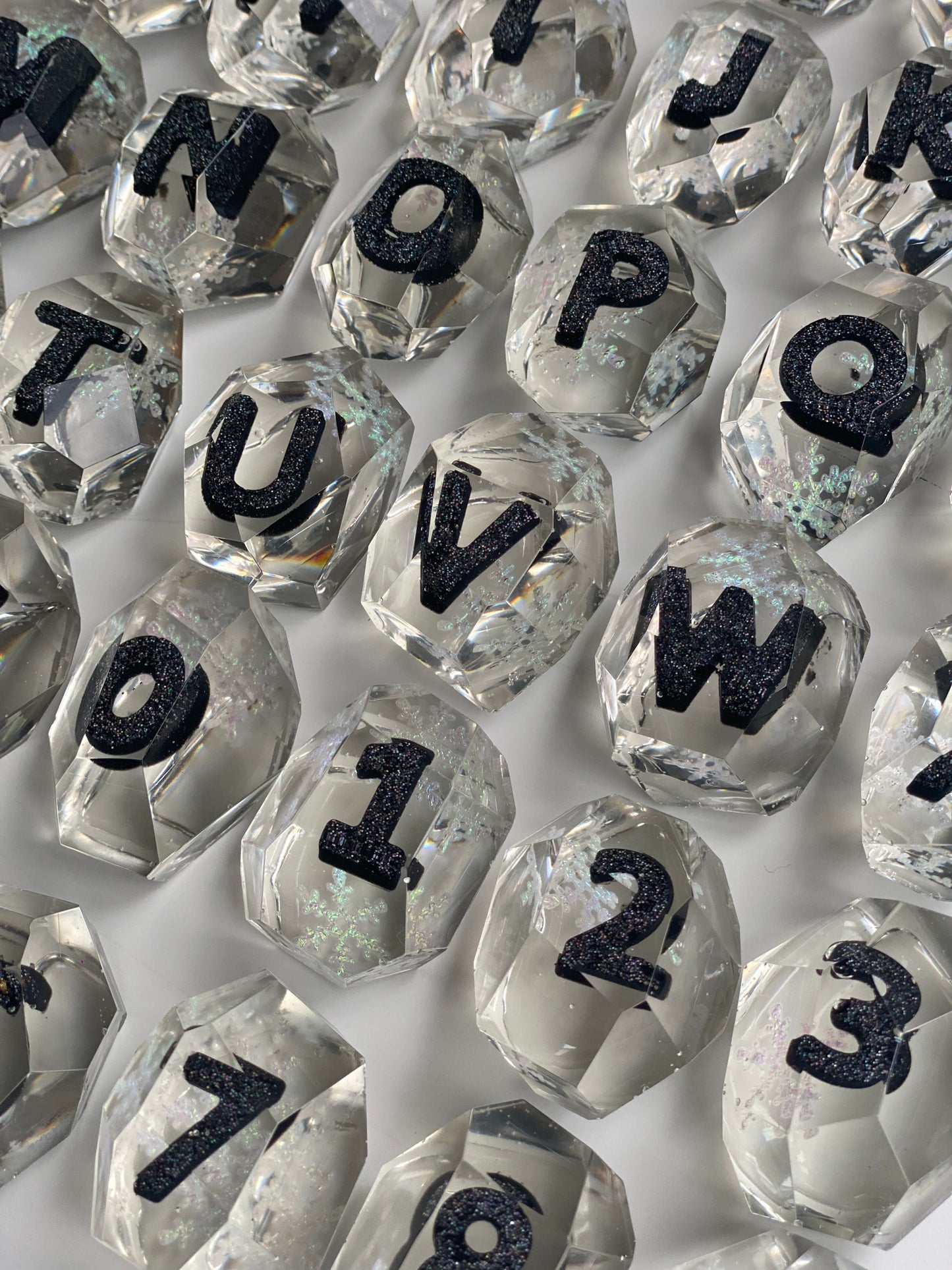 Snowflake Alphabet Gemstones