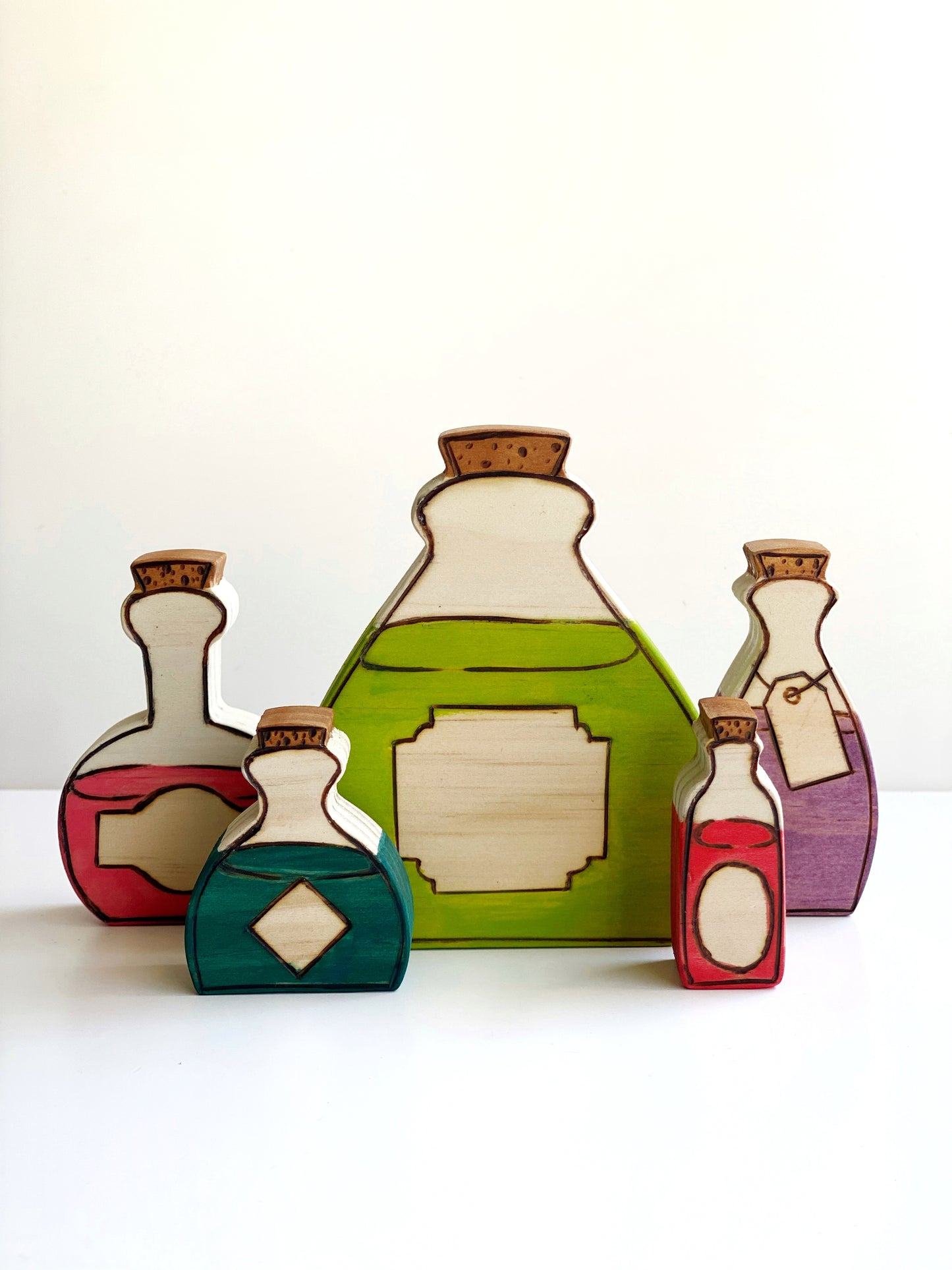 Potion Bottle Chunky Wood Cutouts