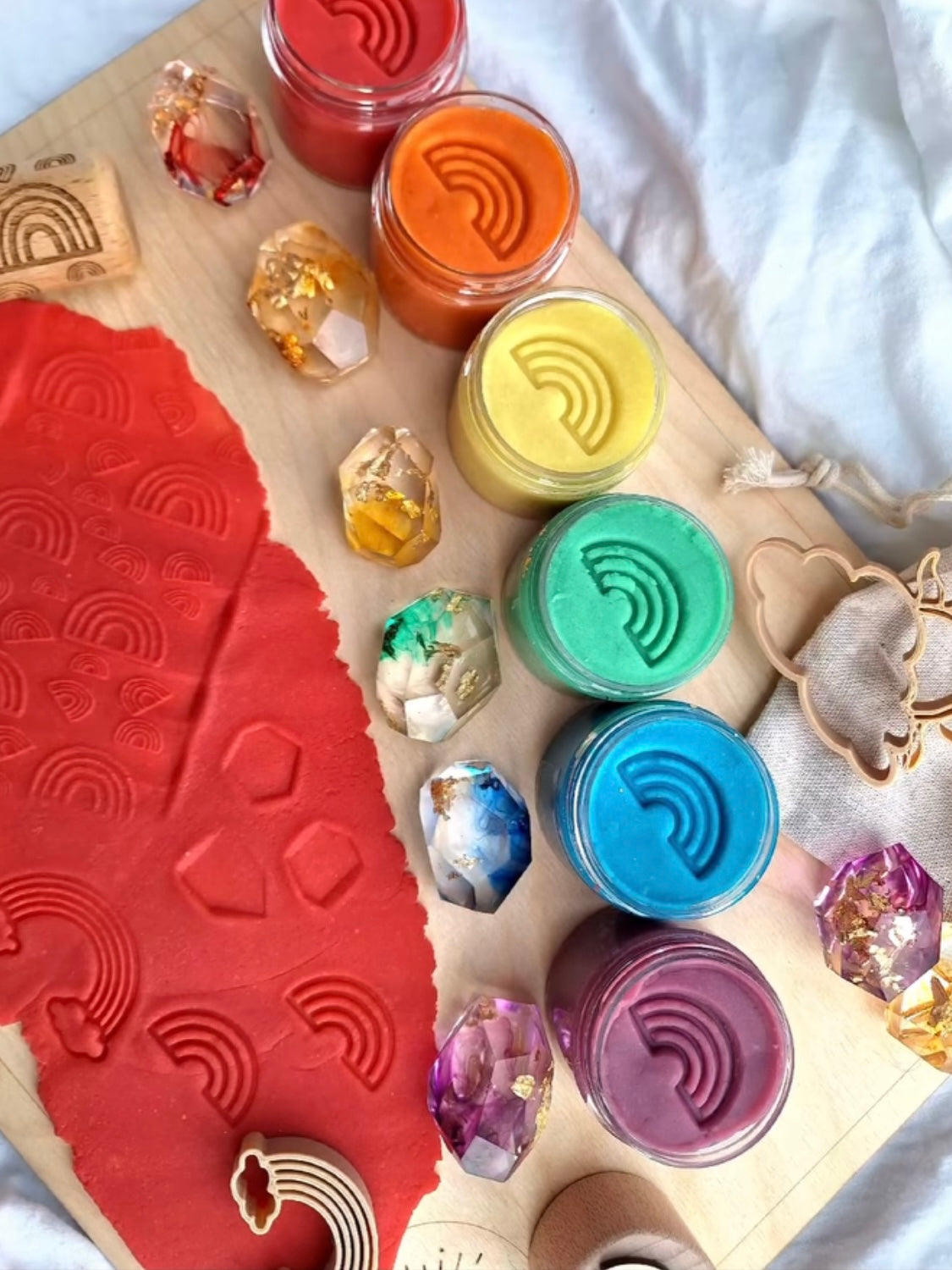 Rainbow Resin Gemstones