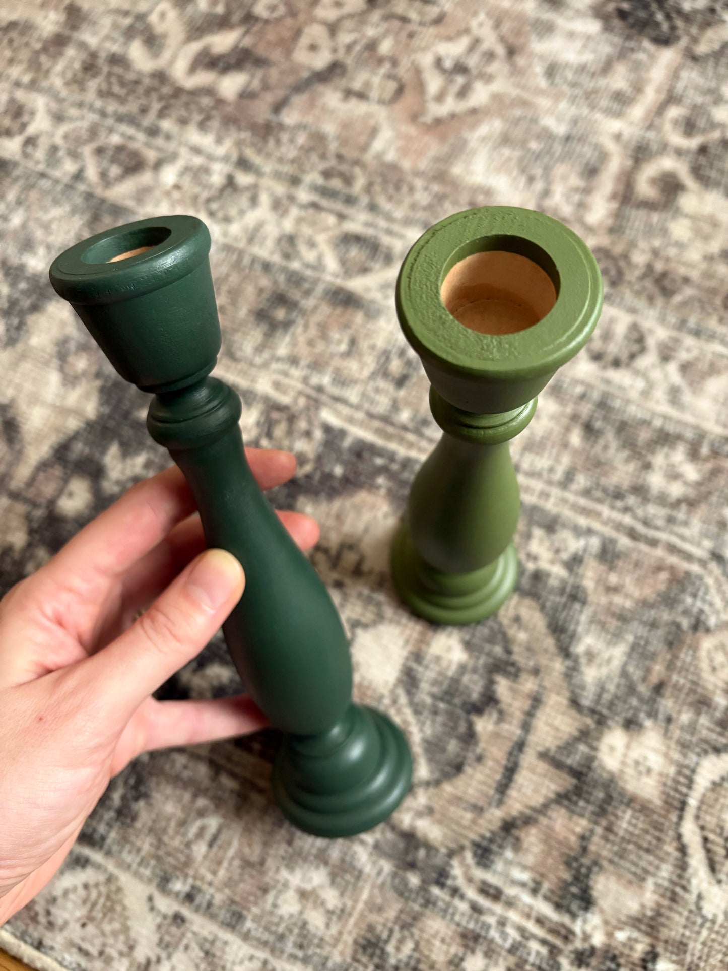 9” Maple Wood Candlestick