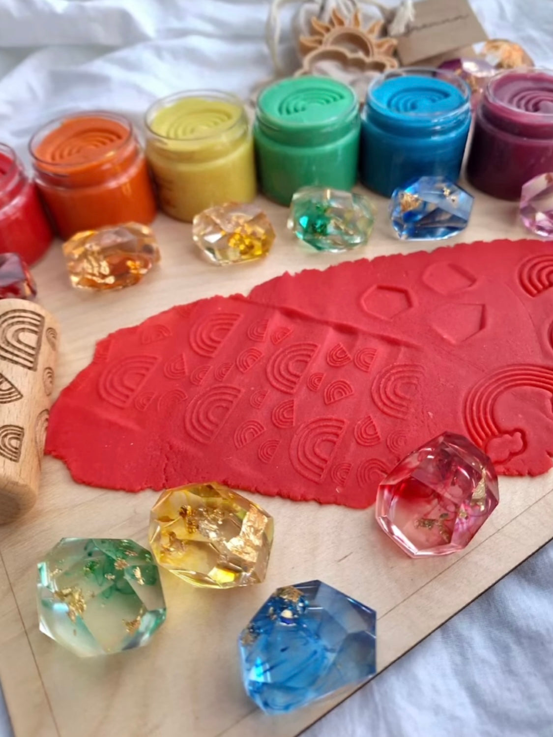 Rainbow Resin Gemstones
