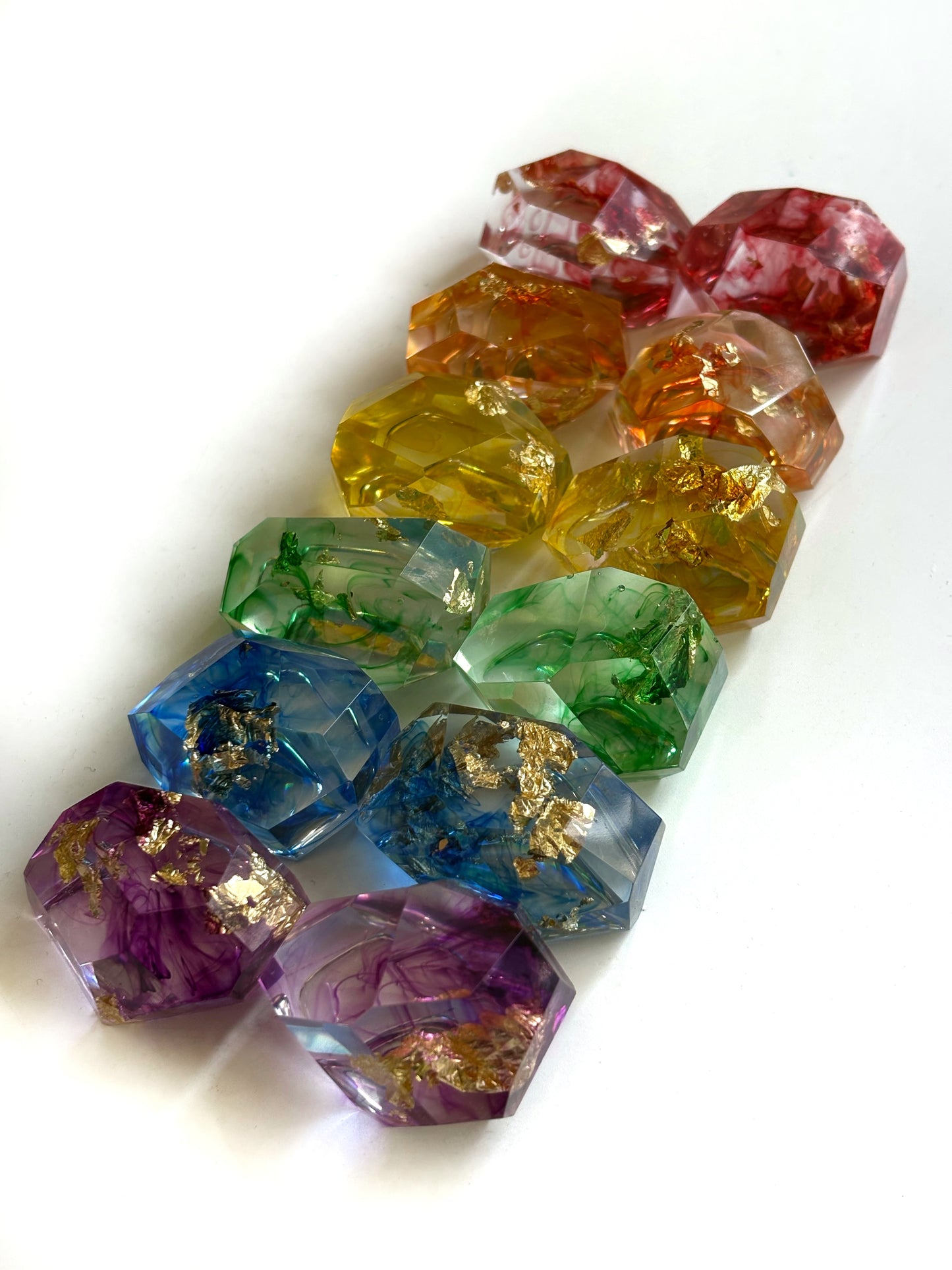 Rainbow Resin Gemstones