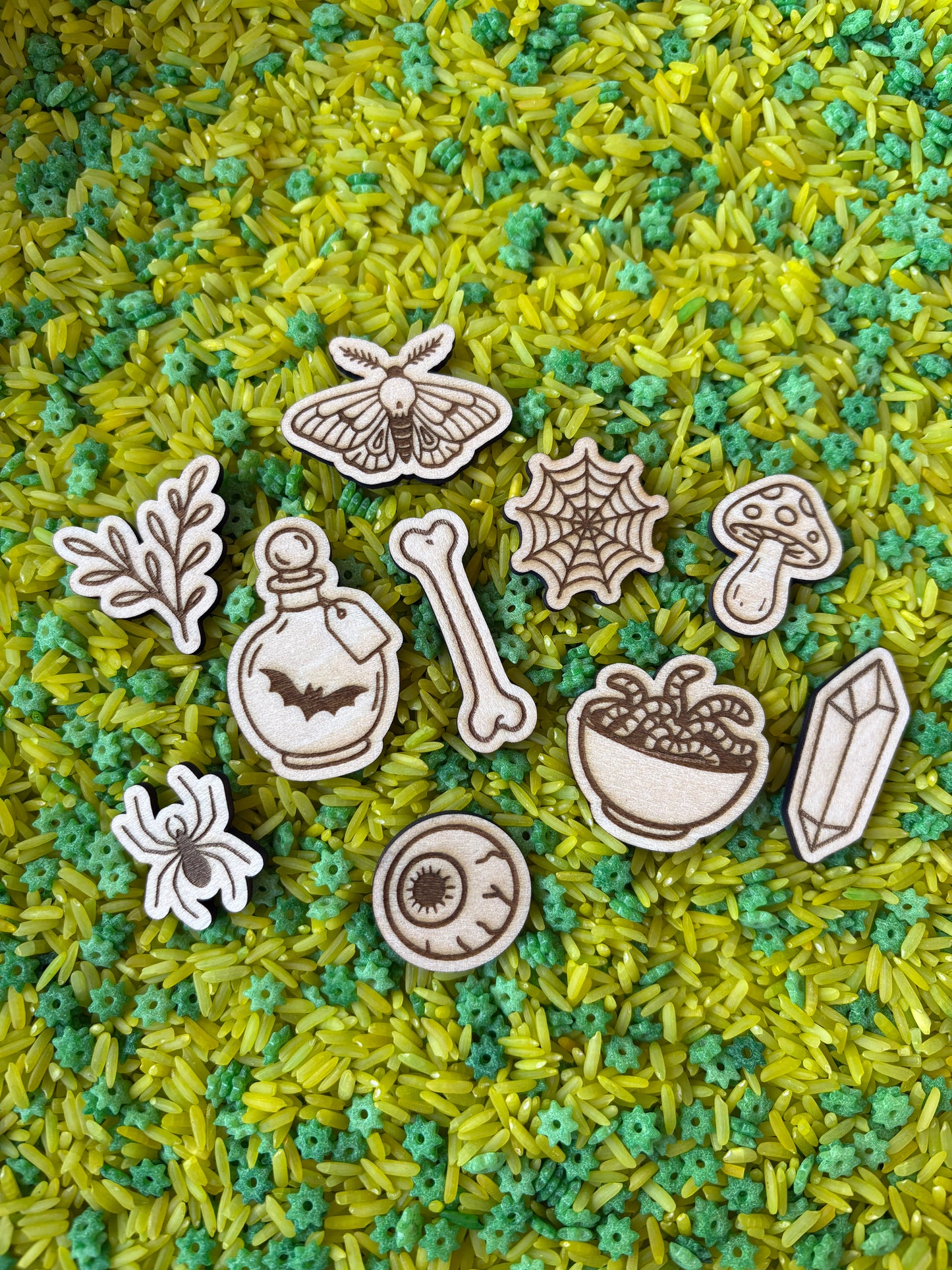 Wood Cauldron Set