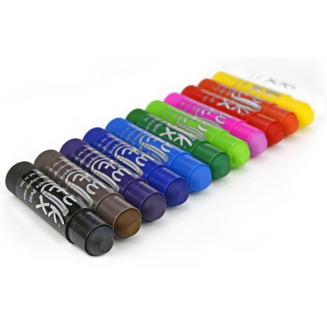 Kwik Stix Tempera Paint - 12 Classic Colors