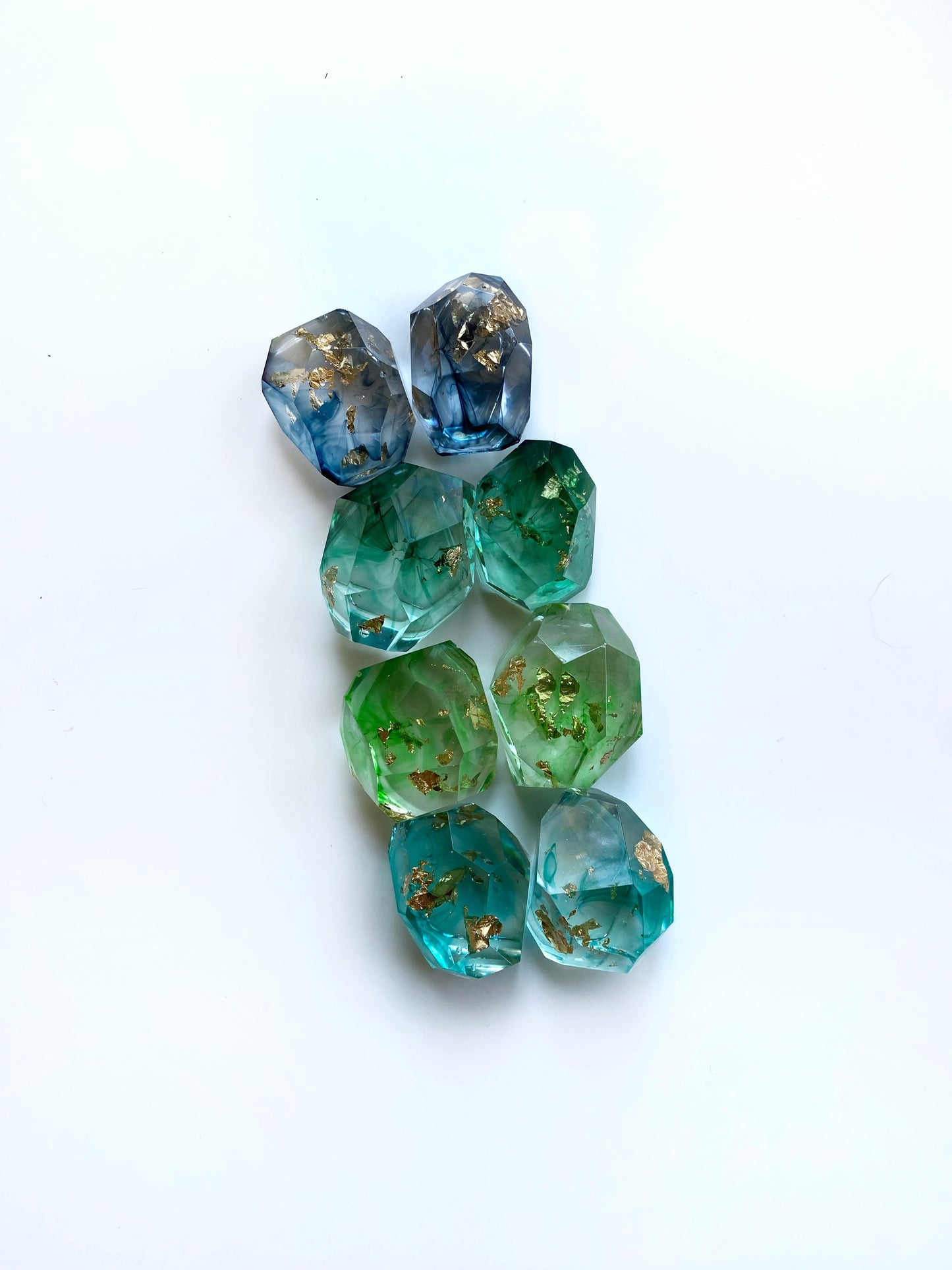 Cool and Warm Tone Resin Gemstone Set