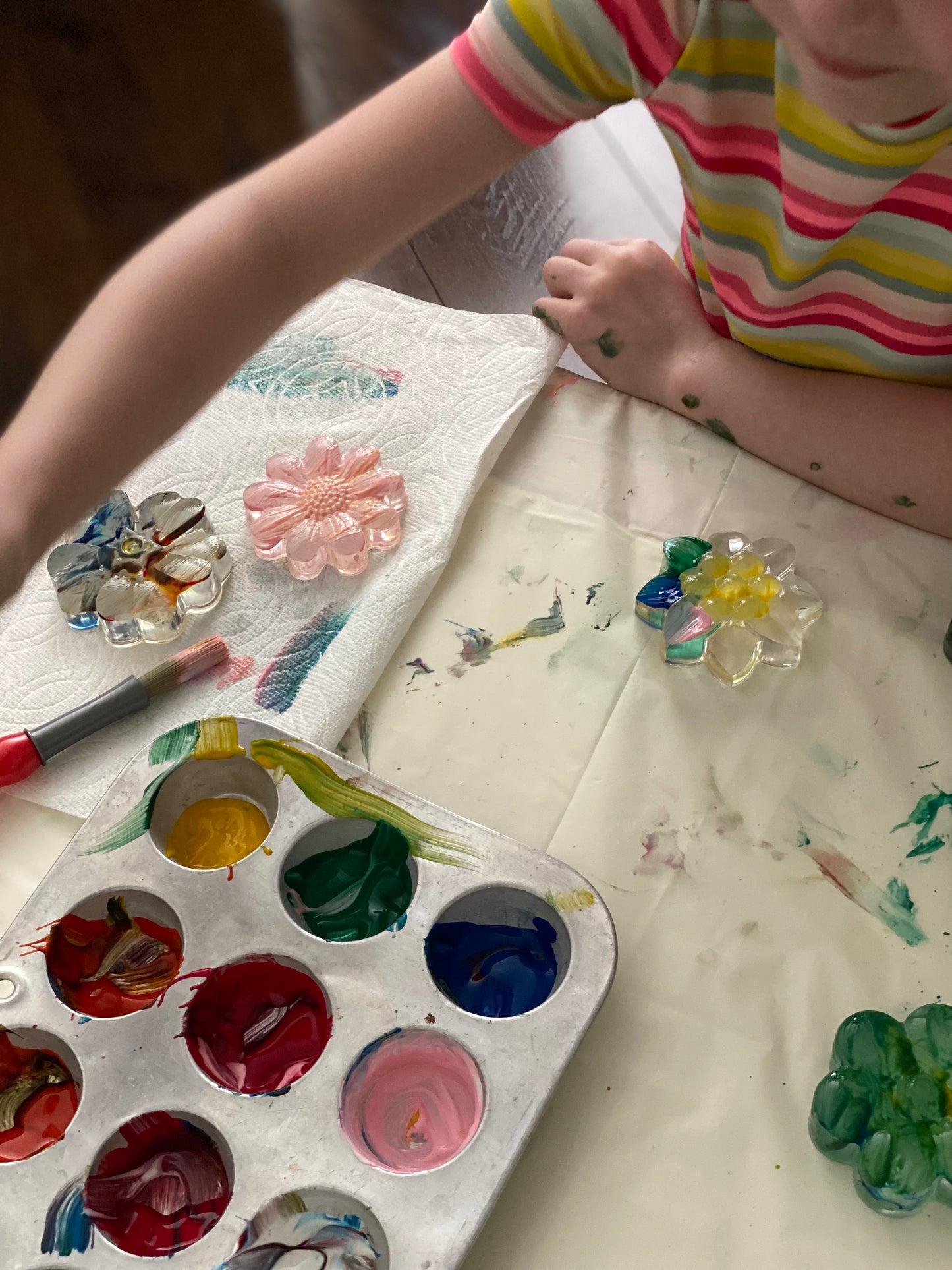 Paintable XL Resin Flowers