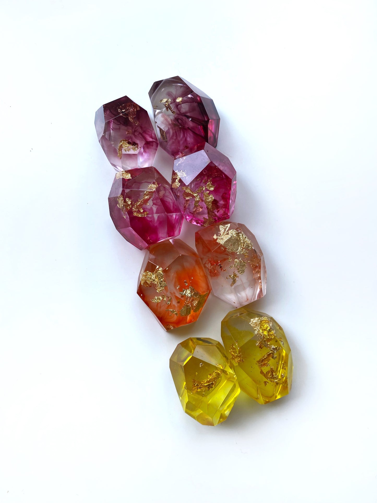Cool and Warm Tone Resin Gemstone Set