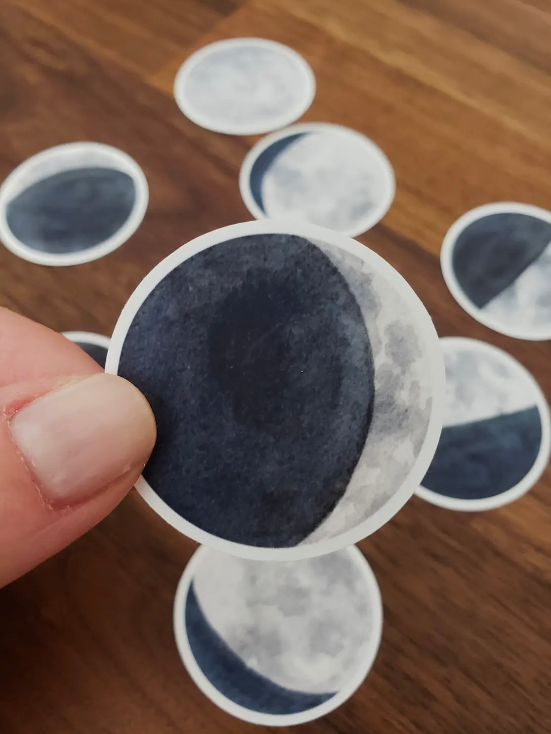 Moon Phases Sticker Pack, Set of 8