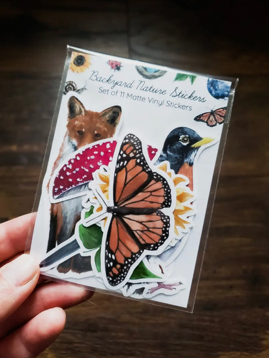 Backyard Nature Sticker Pack, Set of 11