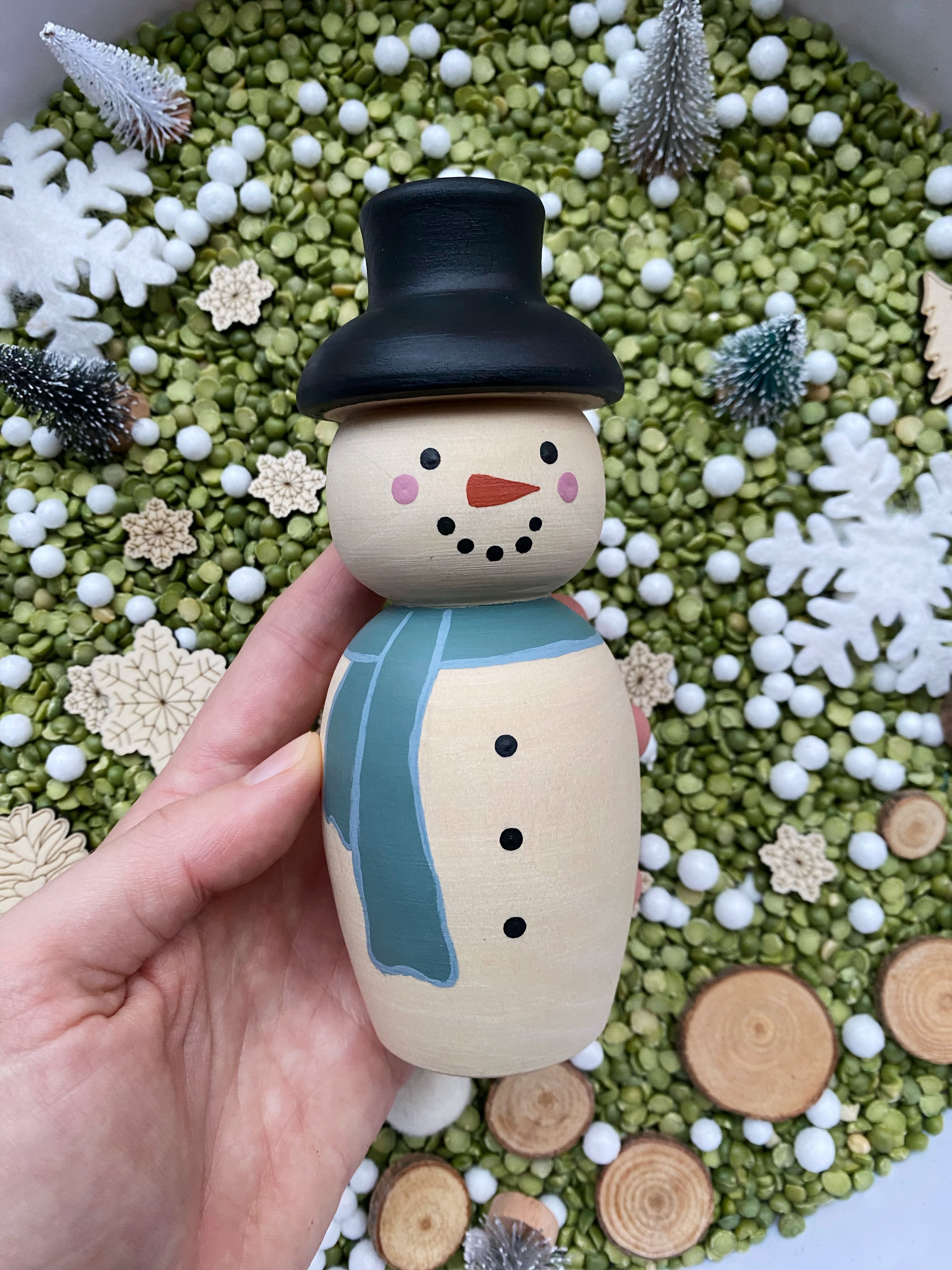 Snowman peg doll online