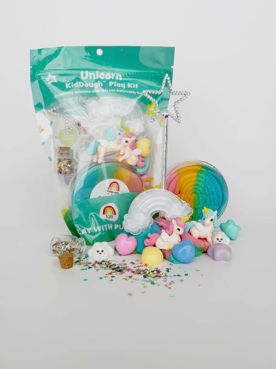 Unicorn (Rainbow Sherbet) Kiddough Play Kit