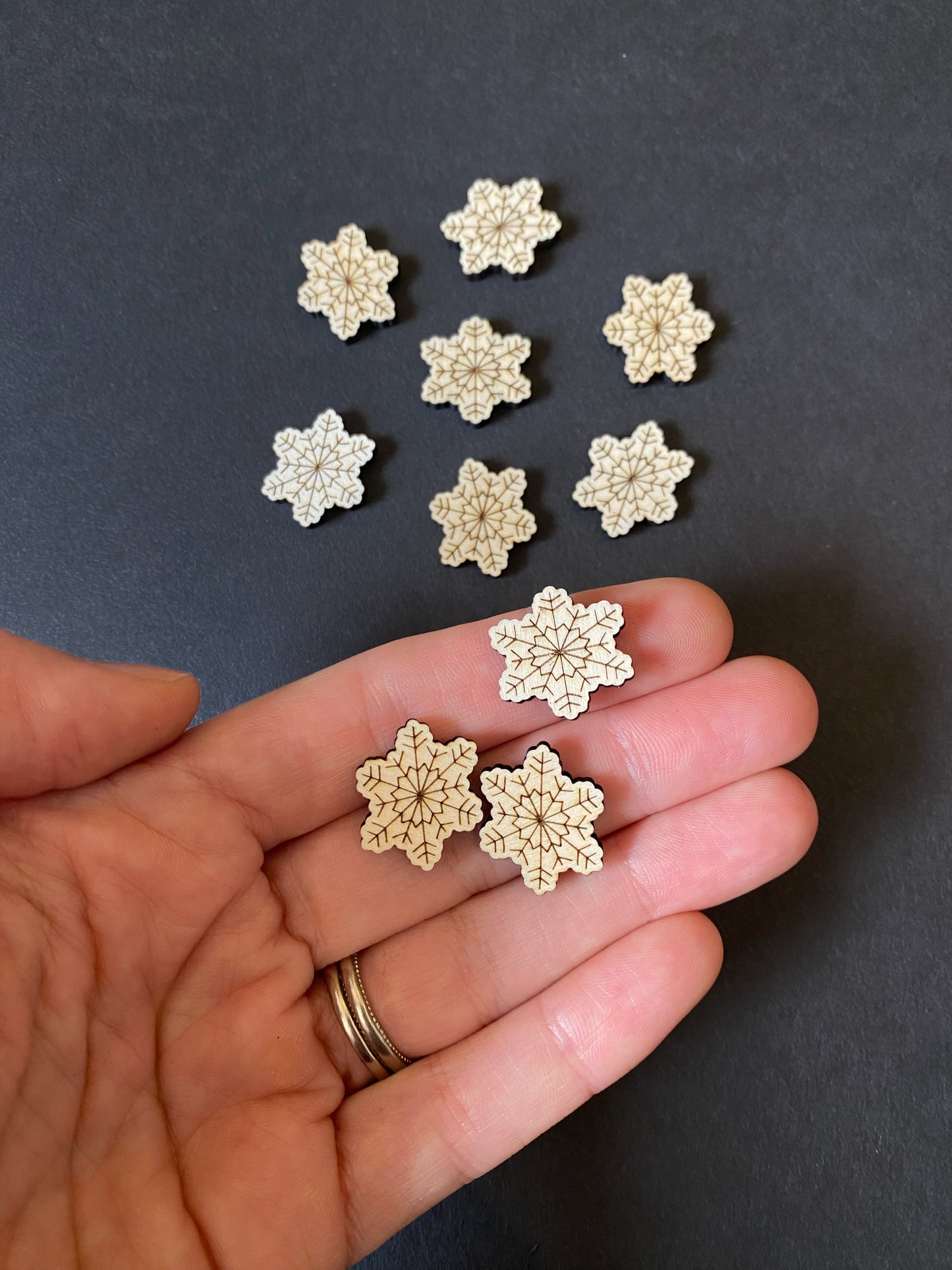 Mini Wood Snowflakes