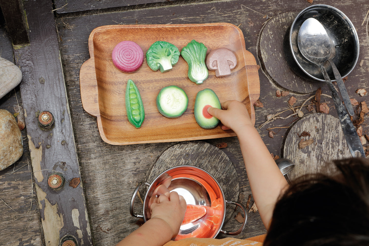 Vegetables Sensory Play Stones by Yellow Door