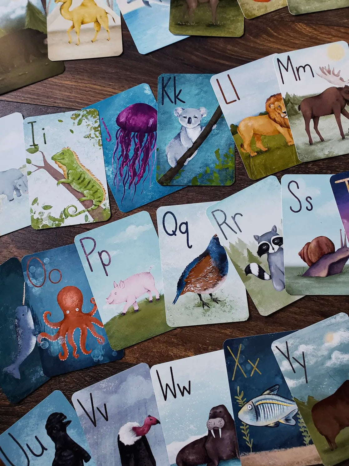 Animal Alphabet Flashcards, Set of 26