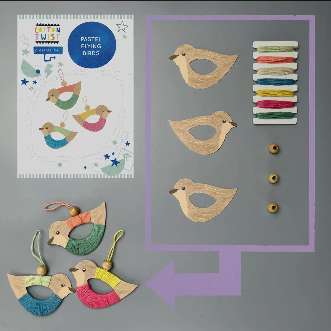 Make Your Own Flying Bird Decorations by Cotton Twist