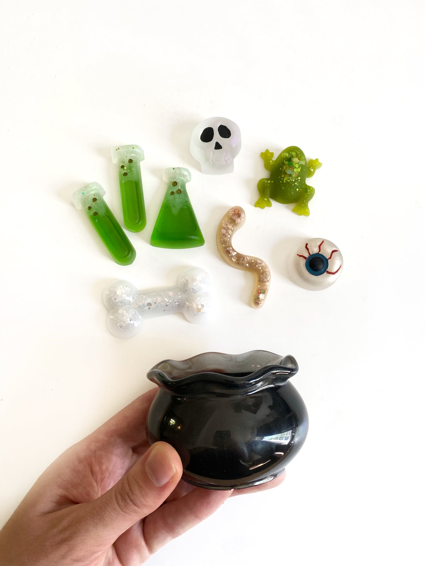 Halloween Cauldron Resin Potion Set