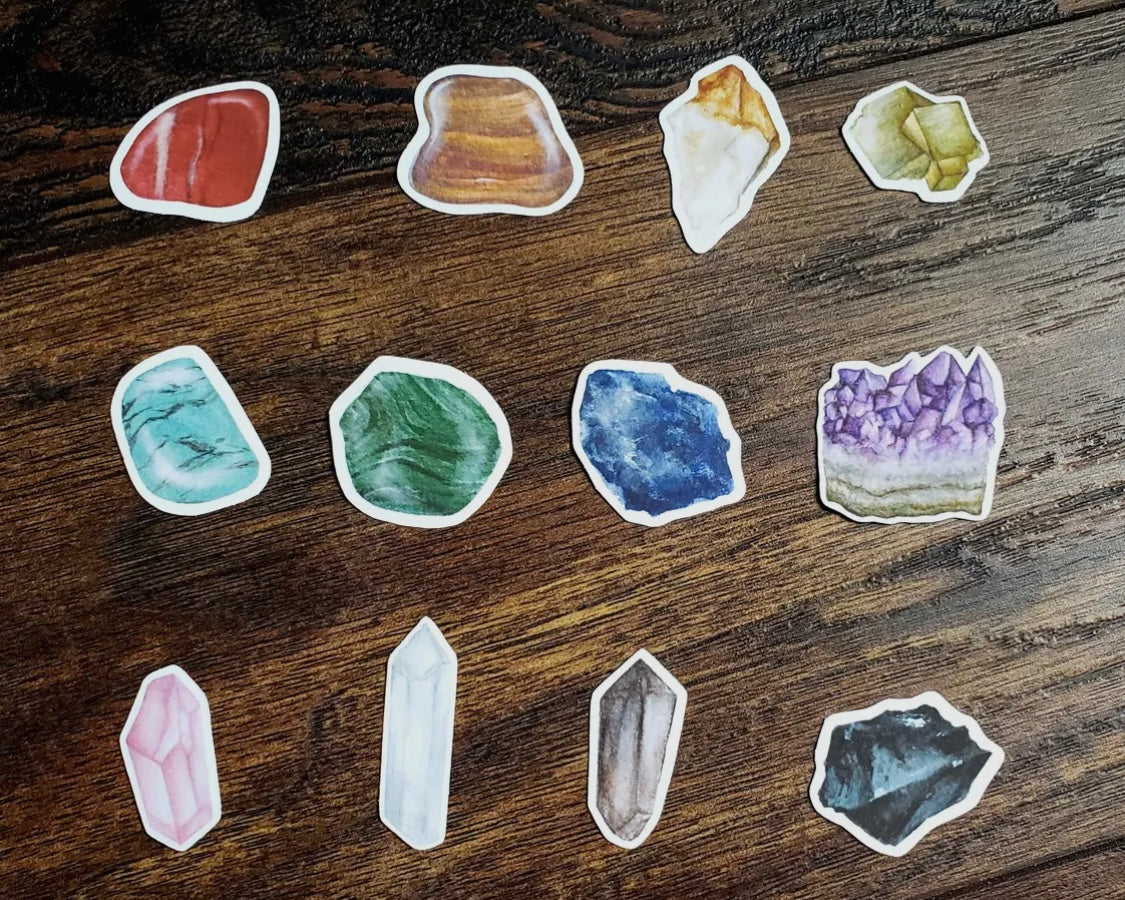 Gemstone Sticker Pack, Set of 12