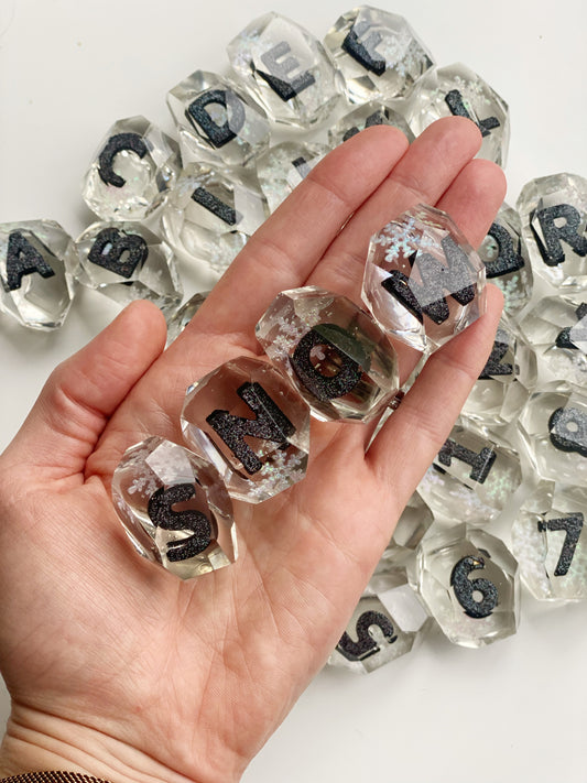 Snowflake Alphabet Gemstones