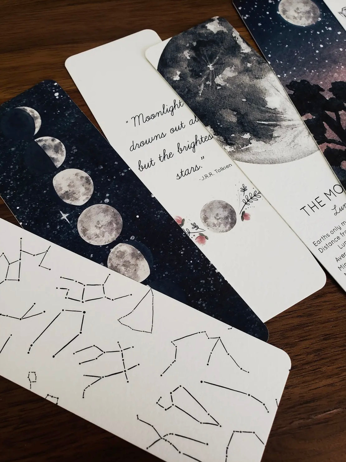 Moon Bookmarks Pack, Set of 6