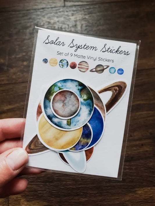 Solar System Sticker Pack, Set of 9