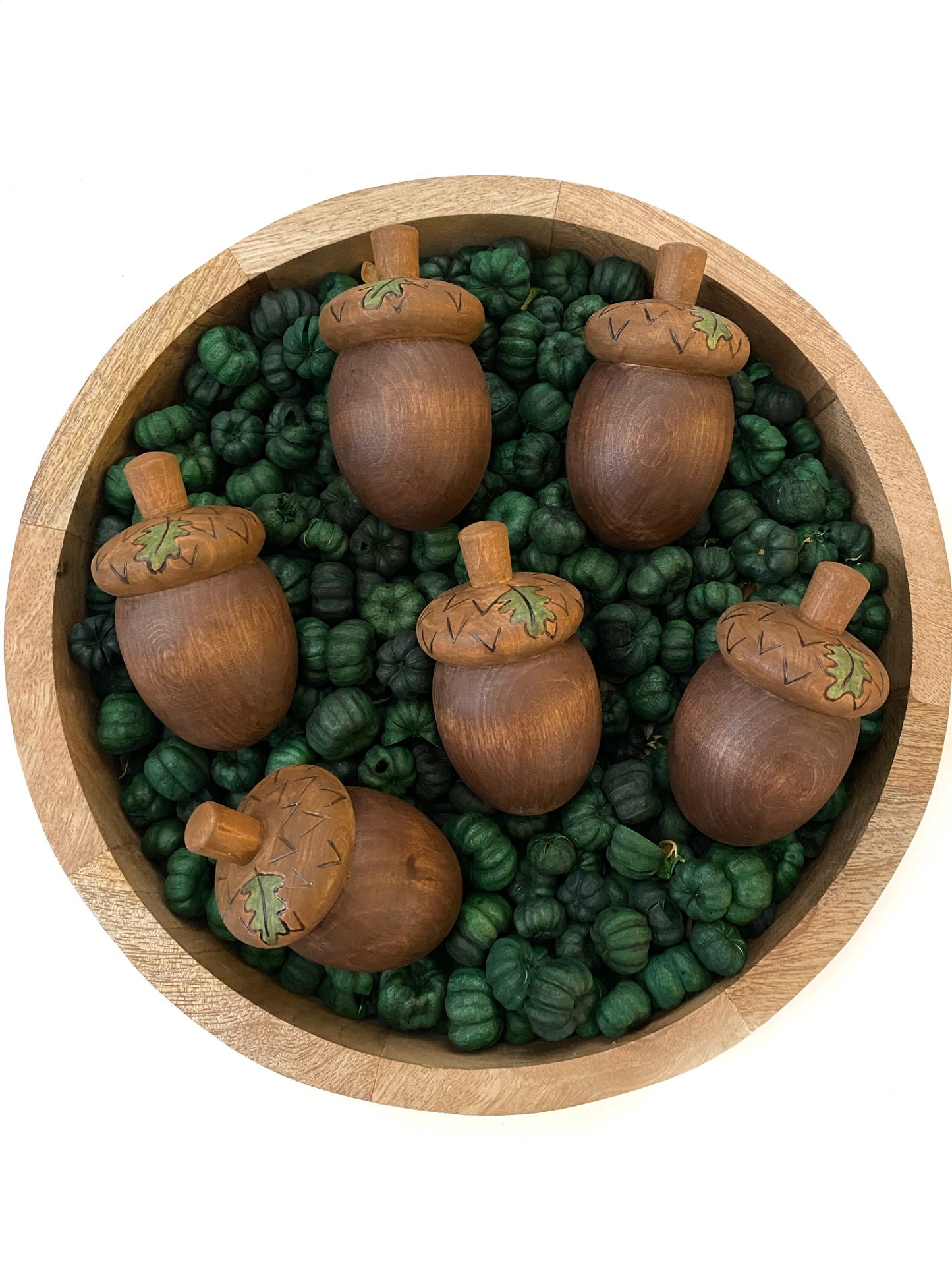 Wood Acorn Box