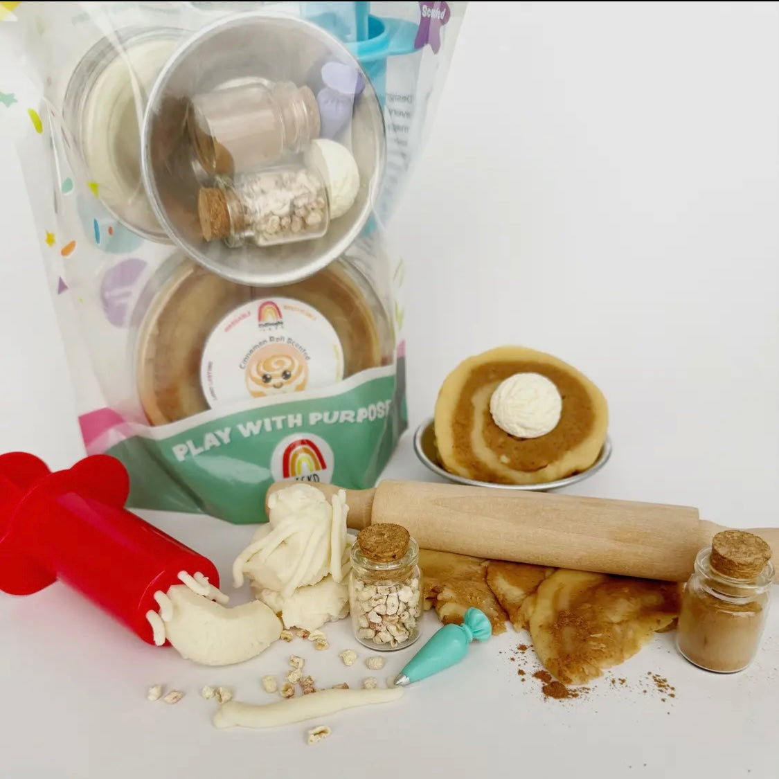 Cinnamon Roll Kiddough Play Kit