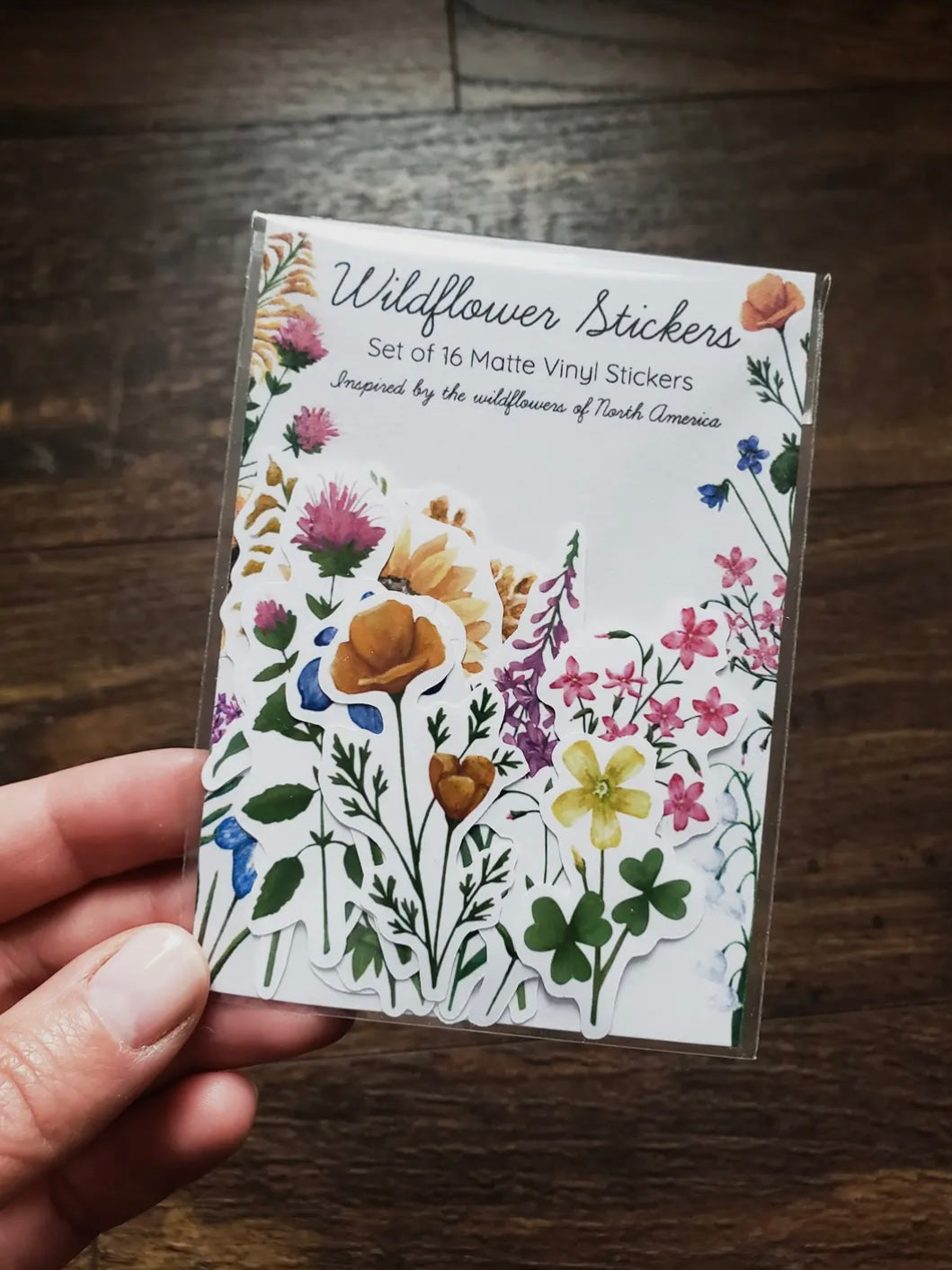 Wildflower Sticker Pack, Set of 16