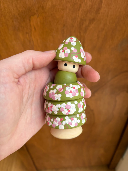 Sakura Tree Hats Off Nature Friend Peg Doll in Cup