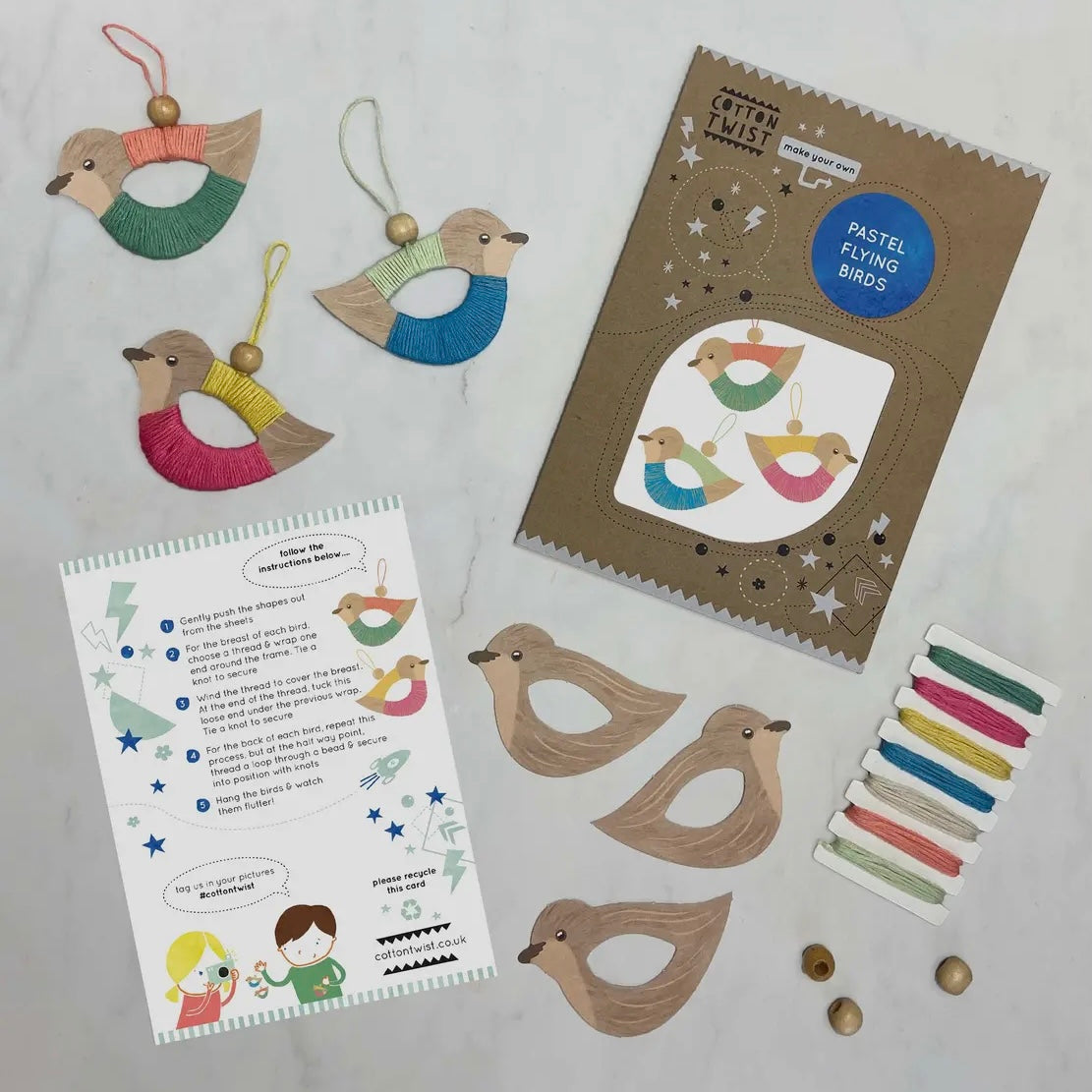 Make Your Own Flying Bird Decorations by Cotton Twist