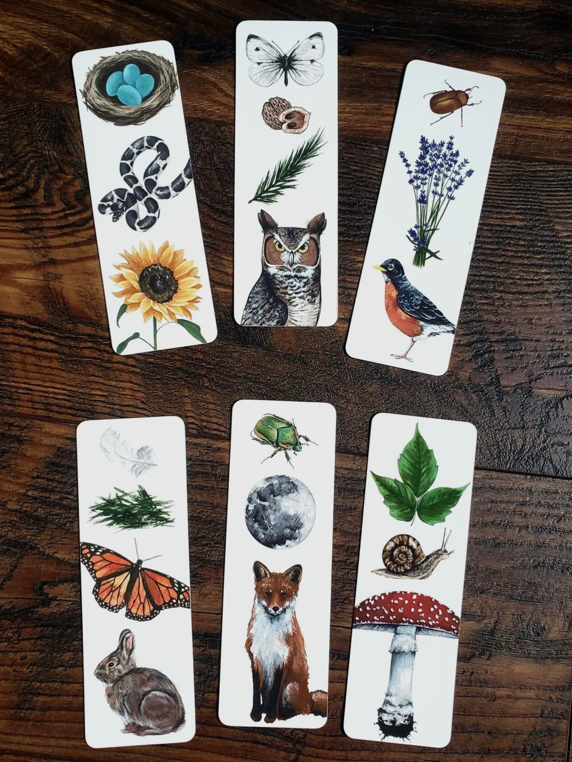 Backyard Nature Bookmarks Pack, Set of 6