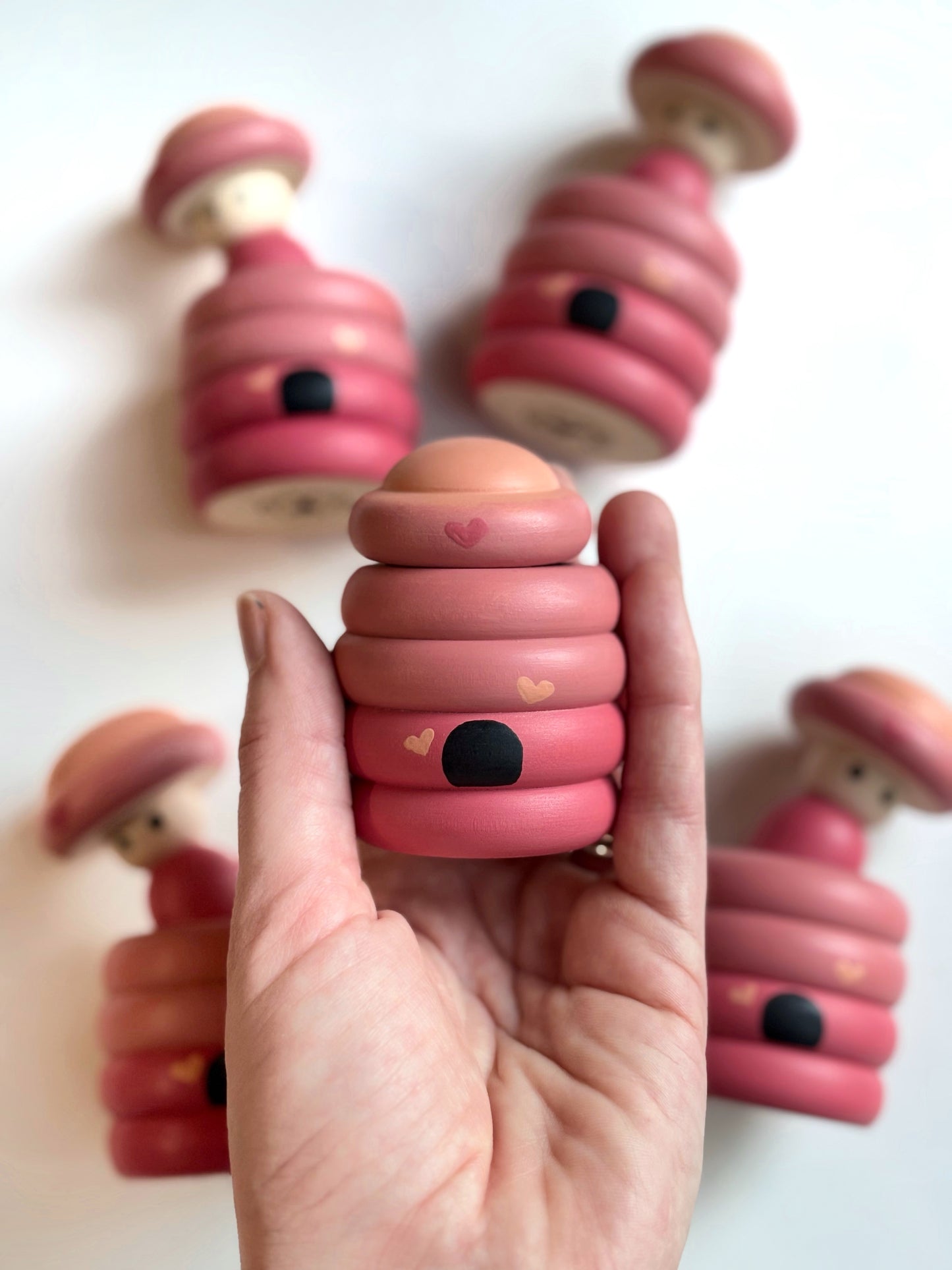 Bee Mine Hats Off Nature Friend Valentine Peg Doll in Cup