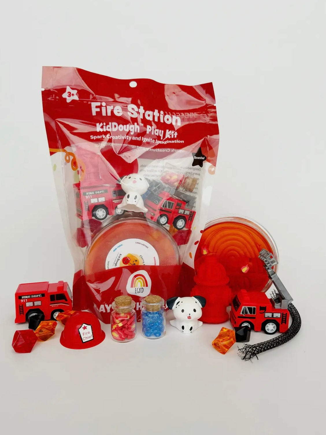 Fire Station (Cherry Mango) Kiddough Play Kit