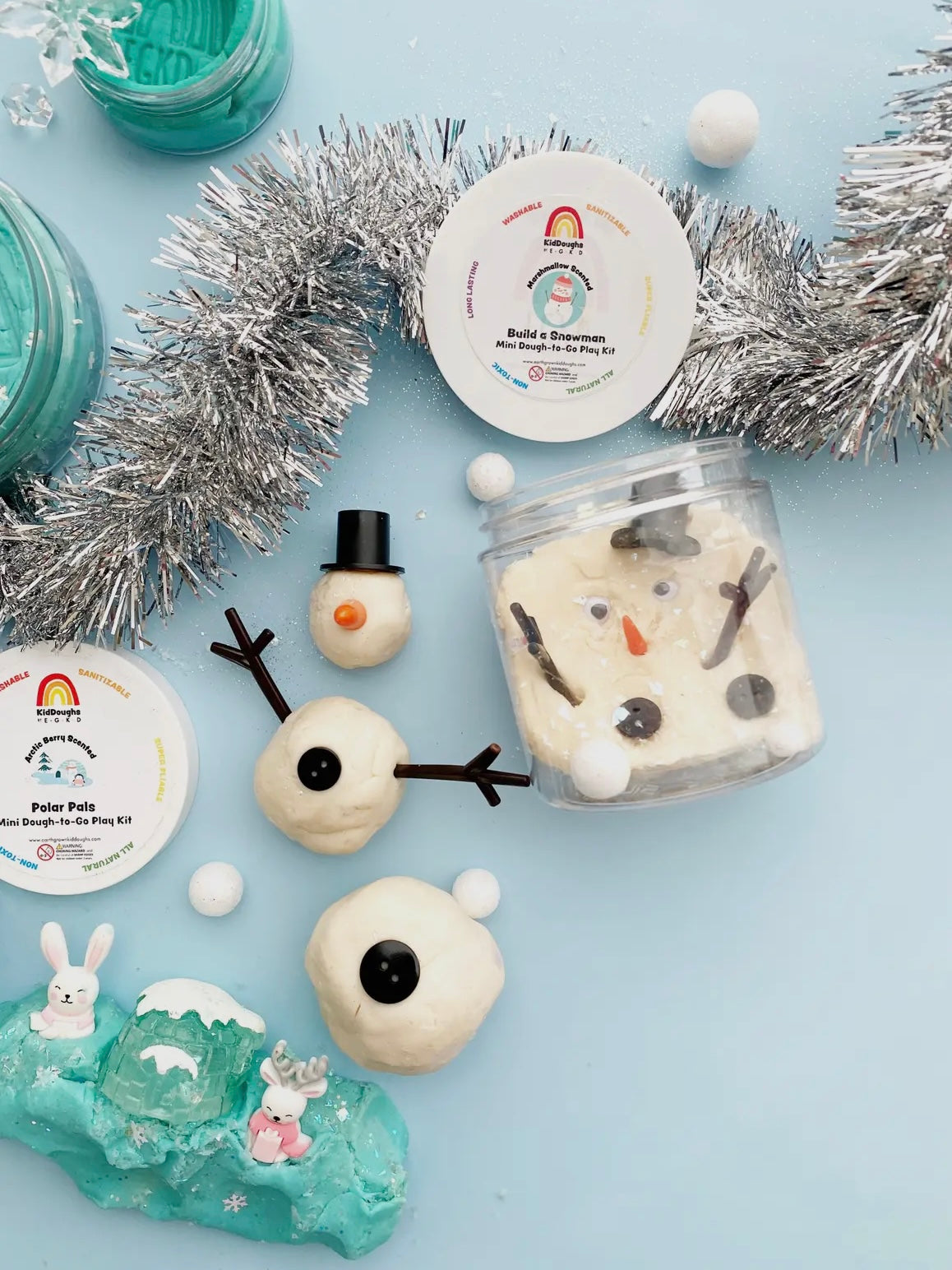 Snowman Mini Dough-To-Go by EGKD