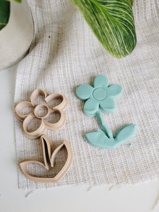 Flower with Stem Eco Dough Cutter Set by T. C. Play