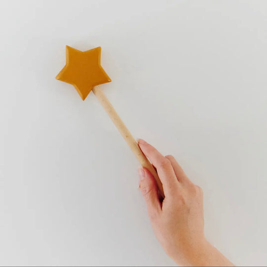 Wood Star Wand by Sarah's Silks