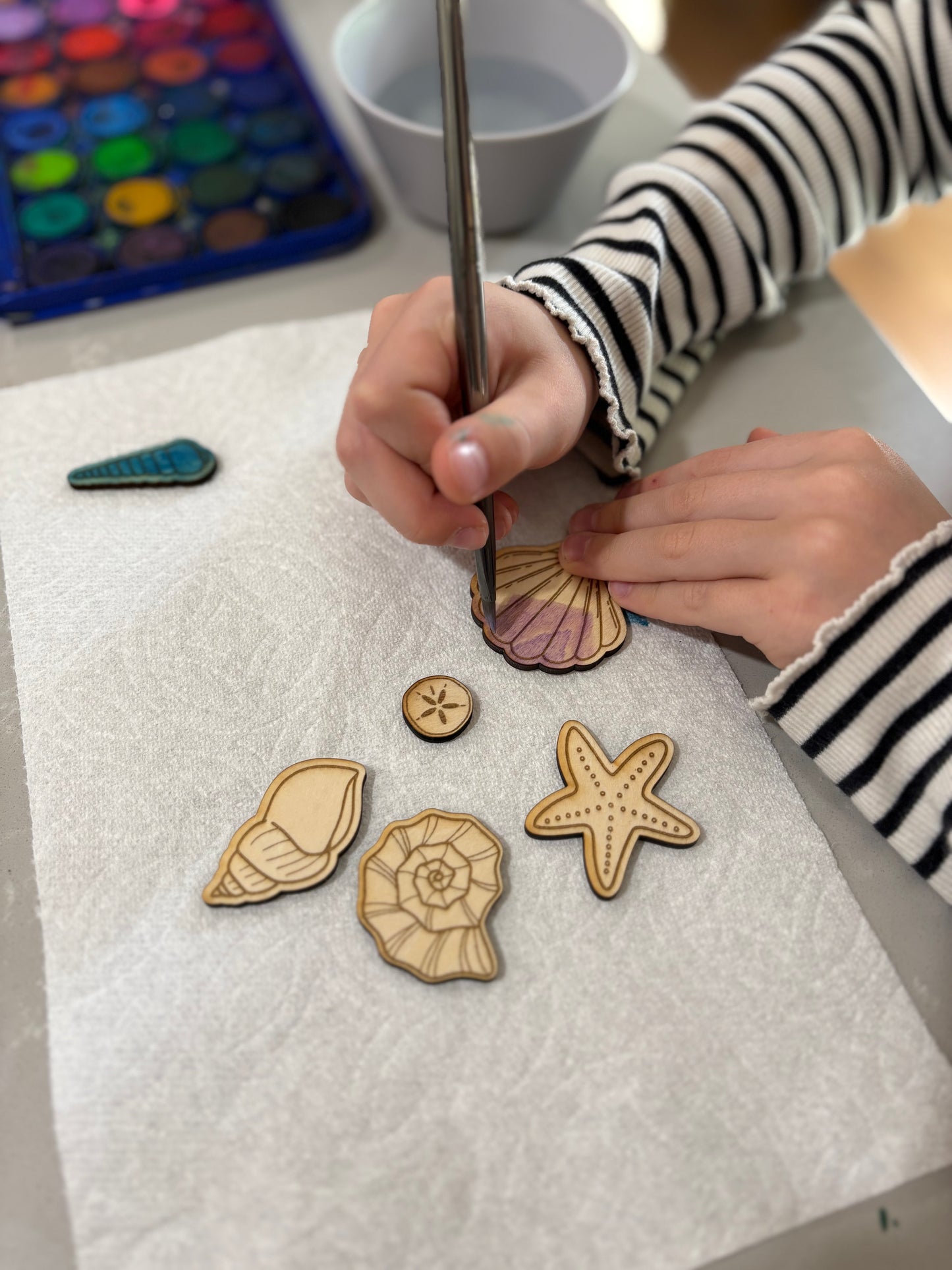 Wood Seashell Cutouts