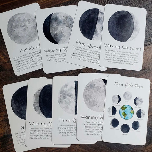 Moon Phases Flash Cards