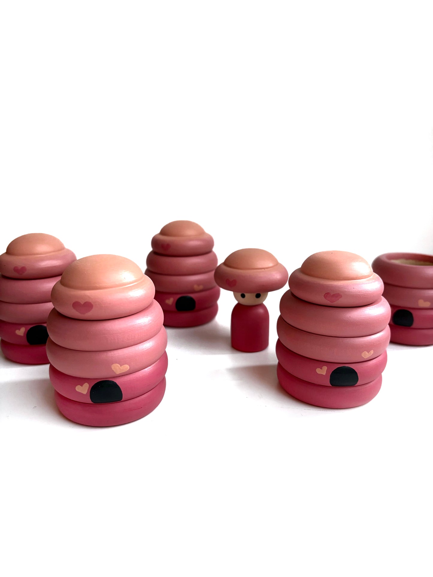 Bee Mine Hats Off Nature Friend Valentine Peg Doll in Cup