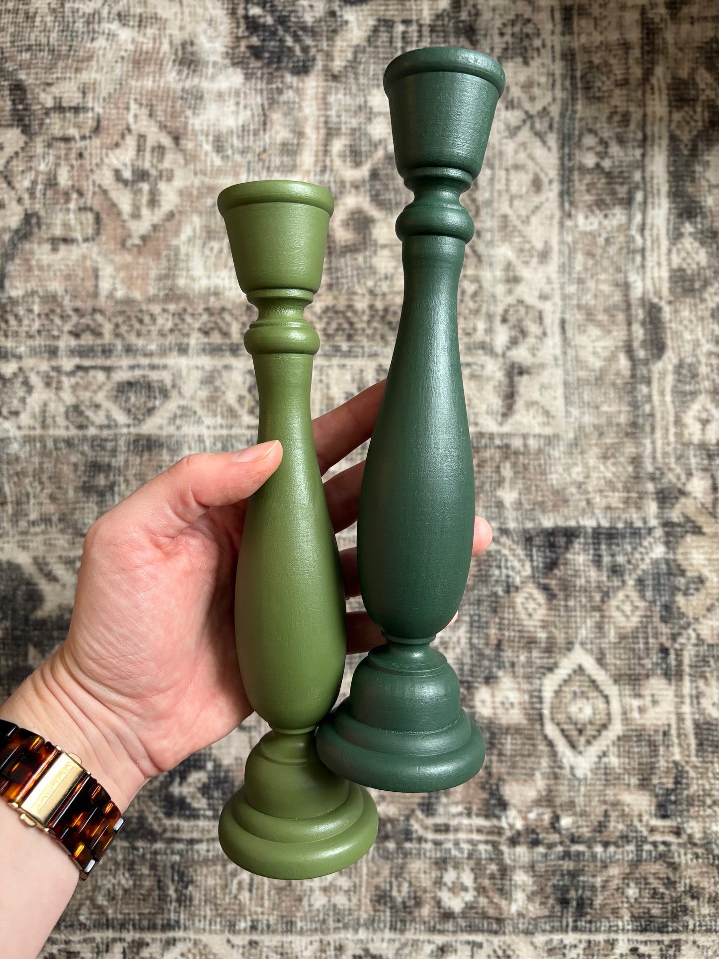 9” Maple Wood Candlestick