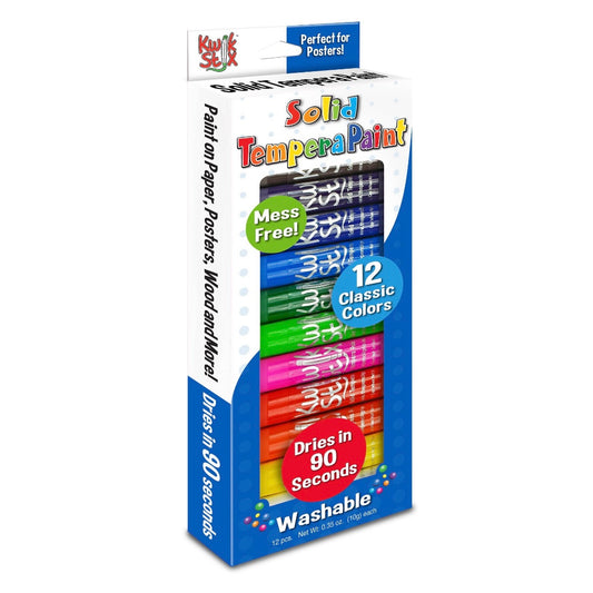 Kwik Stix Tempera Paint - 12 Classic Colors