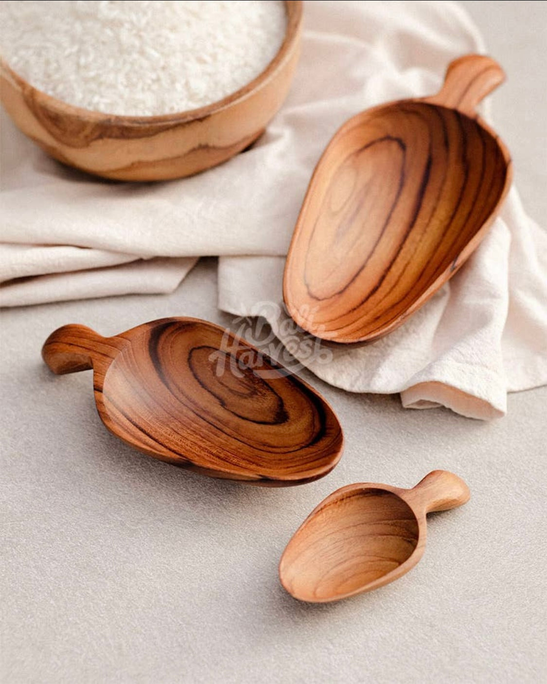 Teak Wooden Scoops and Spoons