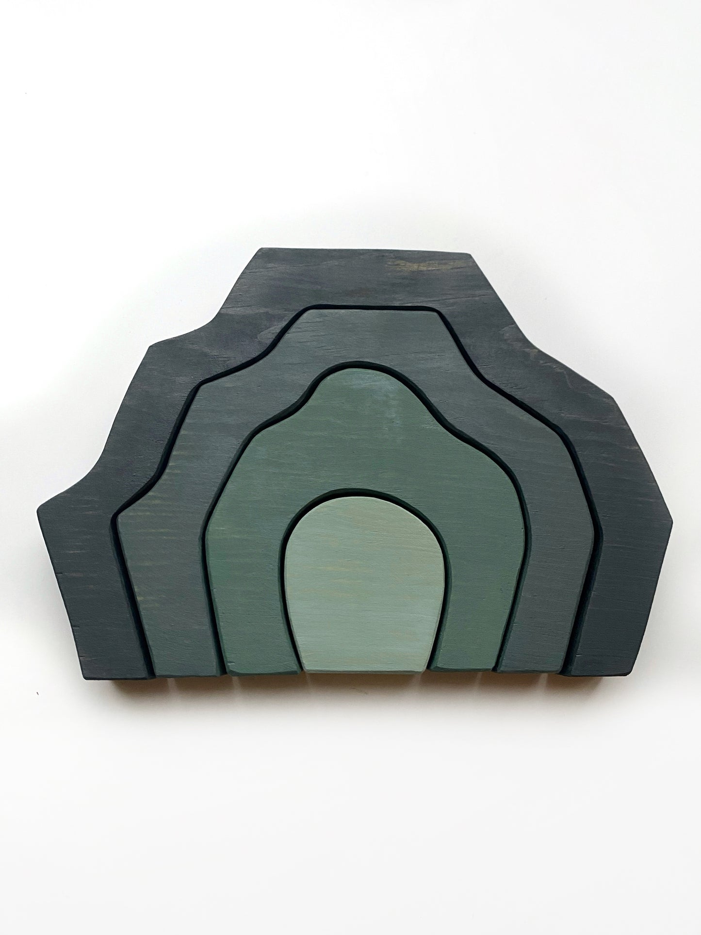 Earth Element Stacker Hand Painted Wooden Puzzle Toy