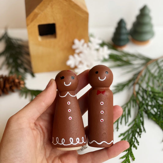 Gingerbread Peg Dolls